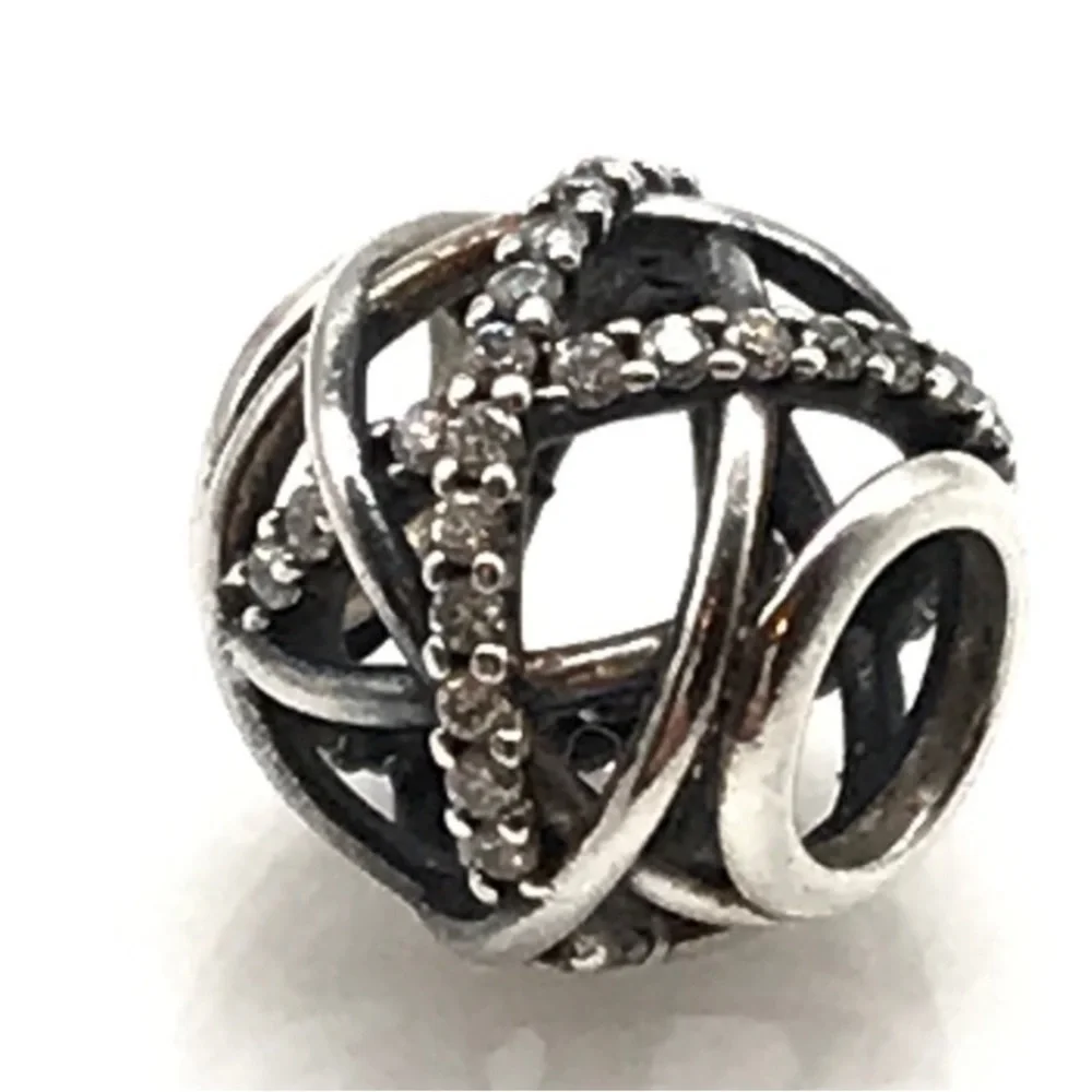 Pandora 925 Clear CZ Galaxy Openwork Bead Charm